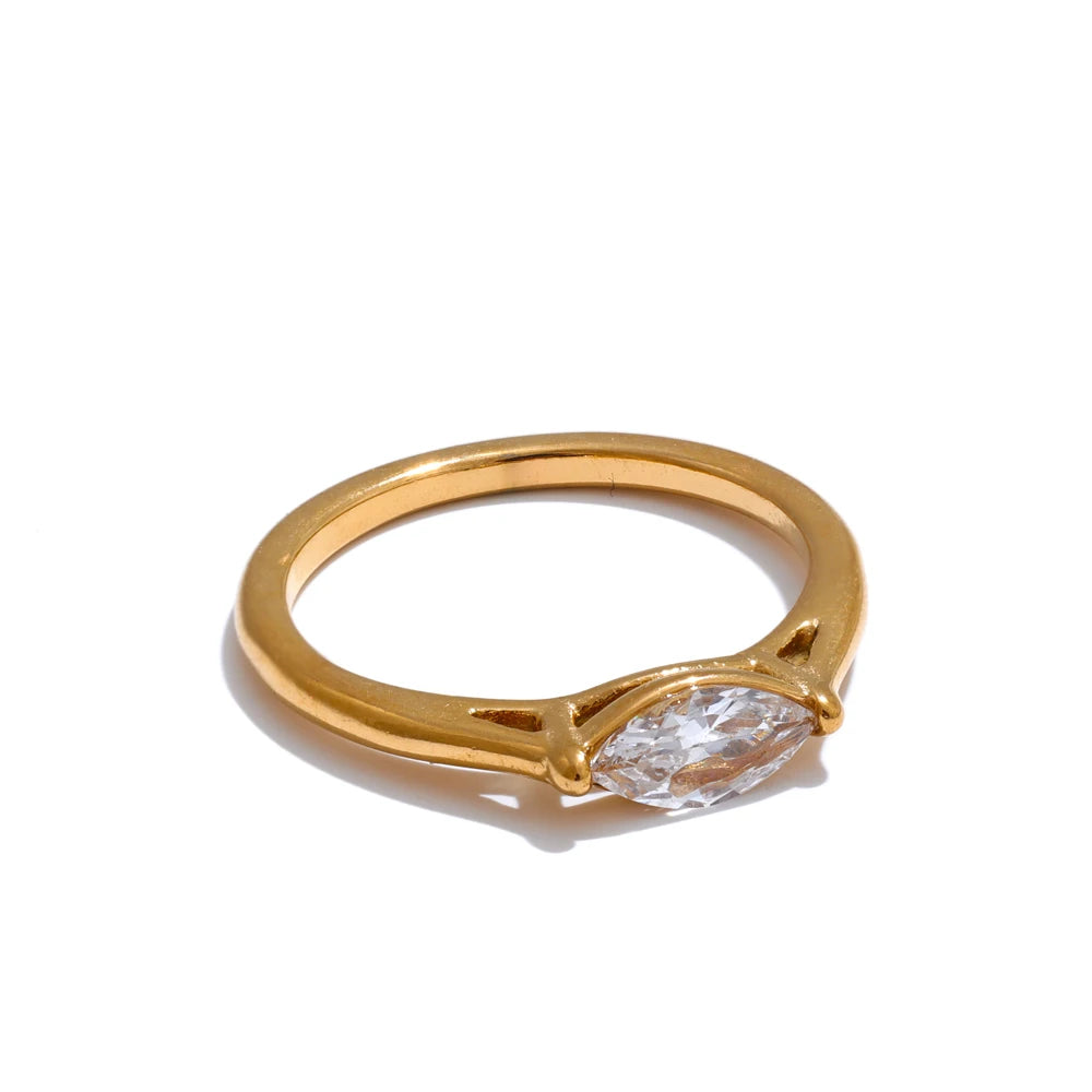 Luna Marquise Solitaire Ring